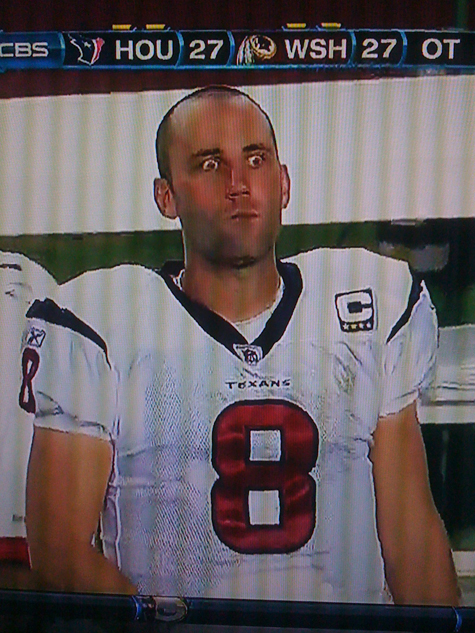 Pics of the Week Open 8 ::: Whoa © Peter Ho Photo of Houston Texans Football Players with Eyes Wide Open because of tie with Washington Red Skins