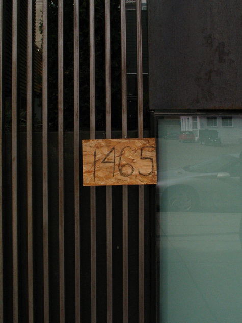 Pics of the Week Wood ::: Custom Signage © Peter Ho Photo of new construction with a makeshift sign