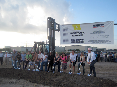 Tube Supply Warehouse Ground Breaking Ceremony © BRAVE / ARCHITECTURE Houston Architecture Architect Firm