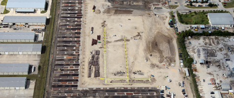 Tube Supply Warehouse Aerial Shot for Brave Architecture Houston Architecture Firm Houston Architects