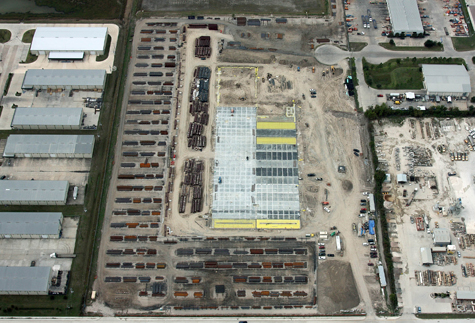Tube Supply Warehouse Aerial Shot for Brave Architecture Houston Architecture Firm Houston Architects