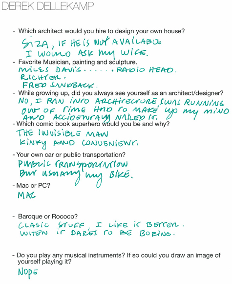 Derek Dellekamp Mexico City, Mexico Architect interview questions asked by Brave Architecture a Houston Architecture firm