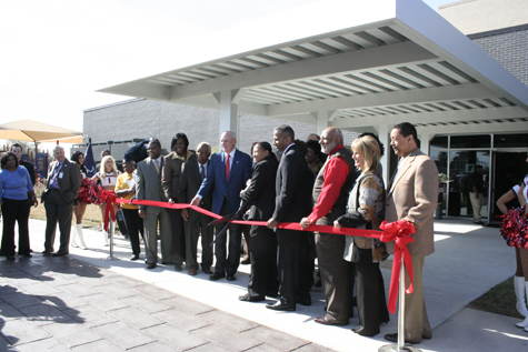 Houston Texans YMCA Ribbon Cutting Ceremony January 2011 in Houston Texas Brave Architecture Houston Architecture Firm
