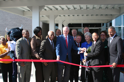 Houston Texans YMCA Ribbon Cutting Ceremony January 2011 in Houston Texas Brave Architecture Houston Architecture Firm