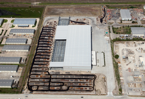 Tube Supply Warehouse Aerial Shot for Brave Architecture Houston Architecture Firm Houston Architects
