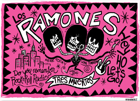 Day of the Dead Rock Stars by Carlos Hernandez © in Houston Texas October 28 2011 at Cactus Records in Houston Texas